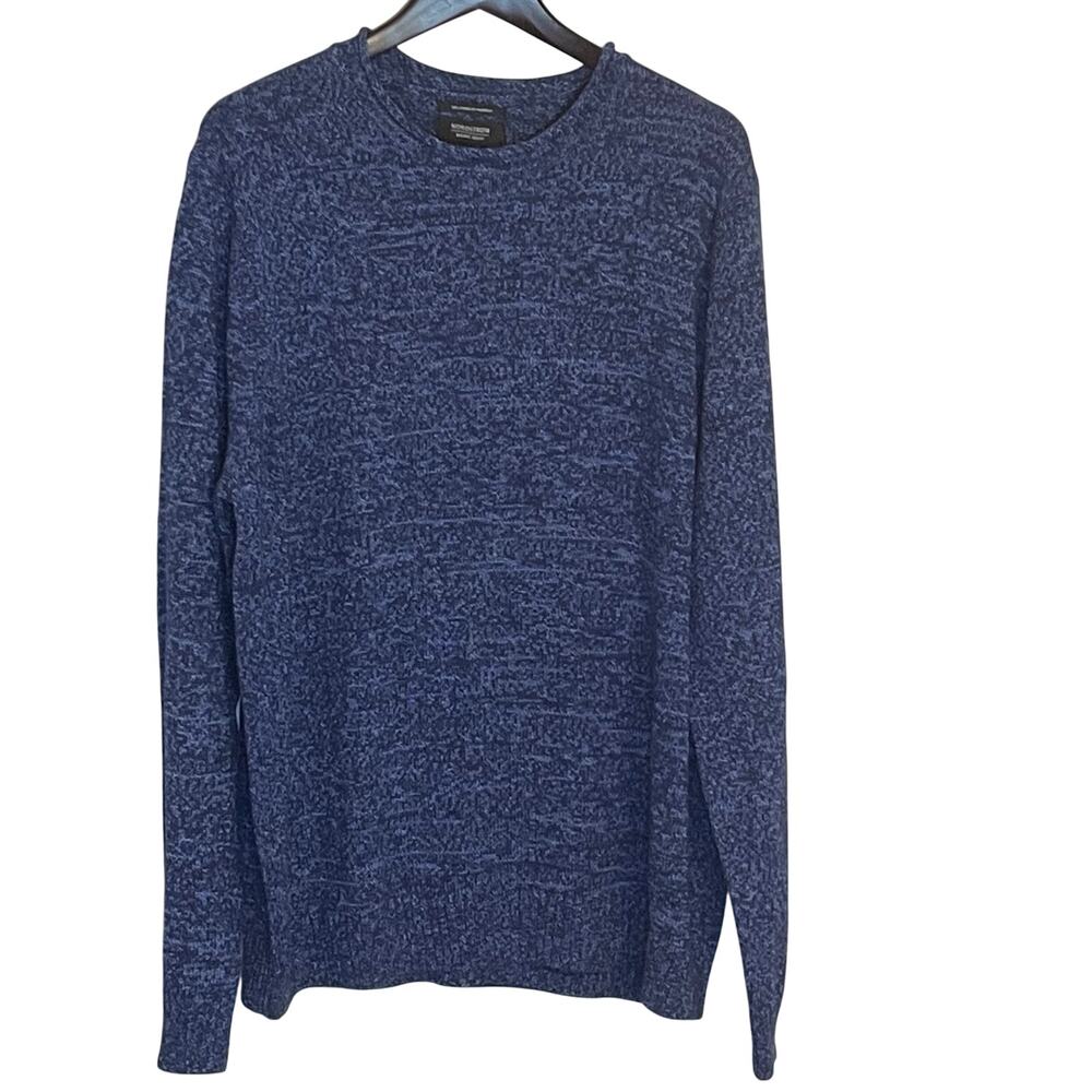 NWT‎ Nordstrom Men's Shop Cotton/Cashmere Sweater Blue Marl Size XL